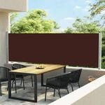 Ausziehbare Seitenmarkise 140x600 Cm Braun - Vidaxl