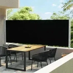 Vidaxl Patio Retractable Side Awning 600x160 Cm Black