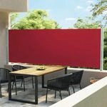Seitenmarkise Ausziehbar 600x160 Cm Rot Vidaxl