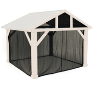 Westmann - Moskitonetz F&uuml;r Holzpavillon Yukon 14x12, Schwarz