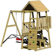 Wendi Toys Kinderspielhaus, Kletterturm "gorilla" Mit Rutsche, Kletterwand, Sitzecke