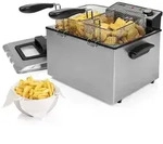 Princess - Kaltzonen Doppelfritteuse 5 Ltr. Edelstahl 3 Frittierk&ouml;rbe, 3270watt