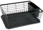 Geschirrabtropfer Drip Schwarz, Geschirr Abtropfgestell, Schwarz, Pulverbeschichtetes