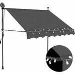 Vidaxl - Einziehbare Markise Handbetrieben Mit Led 150 Cm Anthrazit