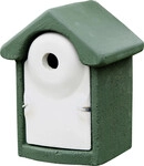 Nistkasten F&uuml;r Jungv&ouml;gel Holzbeton 18,5 X 16,5 Cm Gr&uuml;n/wei&szlig; Vogelh&auml;user