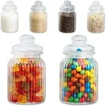 Vorratsgl&auml;ser 6er Set, 1000 Ml, Deckel, F&uuml;r Lebensmittel In K&uuml;che, Hochzeit Candy