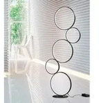 Trio - Ringleuchte Led Stehlampe Rondo Mit Fu&szlig;schalter Aus Metall Schwarz Matt,