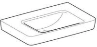 Keramag - Geberit Renova Plan, Waschtisch Mit Ablagefl&auml;che, 75x48 Cm, Ohne