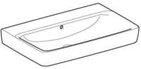 Keramag - Geberit Renova Plan, Waschtisch, 75x48 Cm, Ohne Hahnloch, Mit