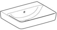 Keramag - Geberit Renova Plan, Waschtisch, 60x48 Cm, Ohne Hahnloch, Mit