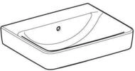 Geberit Renova Plan, Waschtisch, 55x44 Cm, Ohne Hahnloch, Mit