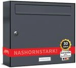 Al Briefkastensysteme - 1er Briefkasten Anthrazit Anlage 1 Fach Wandbriefkasten
