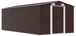Ger&auml;tehaus 257x489x181 Cm Metall Braun Vidaxl