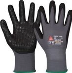 Handschuhe Padua Grip Gr.8 Grau/schwarz En 388 Psa Ii Nylongestrick Nitril Hase