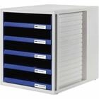Han - Schubladenbox Schrank-set 5 Schubladen Din A4 Polystyrol Geh&auml;usefarbe: