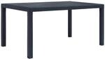 Gartentisch Anthrazit 150x90x72 Cm Kunststoff Rattan-optik Vidaxl