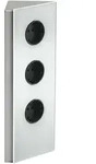 Power Eck G Edelstahl/glas Wei&szlig;, 3x Schukosteckdose