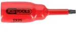 Ks Tools 3/8' Bit-stecknuss Mit Schutzisolierung F&uuml;r Torx-schrauben, T25, Kurz -