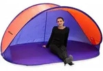 Popup Strandmuschel Orange / Blau