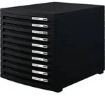 Schubladenbox Contur 10 Schubladen Din A4 Din B4 Din C4 Polystyrol Geh&auml;usefarbe: