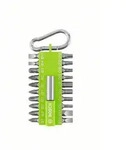 21-tlgs. Schrauberbit Set Snap-hook Hellgr&uuml;n Mit Karabiner - Bosch