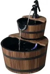 Outsunny Springbrunnen Aus Holz Outdoor Gartenbrunnen Dekorationsbecken Ornamenten