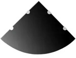Eckablage Mit Verchromten Halterungen Glas Schwarz 45x45 Cm Vidaxl
