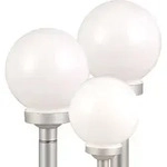 Etc-shop - 3er Set Led Solar Au&szlig;en Leuchten Balkon Beleuchtung Garten Deko Steck