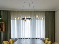 Trio - Design Pendelleuchte Cross Mehrflammig In Schwarz Matt & Bronze, Breite 91cm