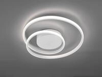 Reality Leuchten - Flache Led Deckenleuchte Zibal Wei&szlig;, Stufenweise Dimmbar, &Oslash; 39cm