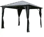 Led Solar Pavillon Azur - 300 X 270 Cm Gartenpavillon Aluminium Partyzelt
