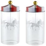 Alessi Circus Set Aus 2 Transparenten Vorratsgl&auml;sern