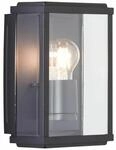 Lampe Gaia Au&szlig;enwandleuchte Schwarz 1x A60, E27, 60w, Geeignet F&uuml;r Normallampen