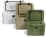 K&uuml;hlbox 25 Liter Kx25 Oliv F&uuml;r Camping, Angeln Und Picknick / Stromunabh&auml;ngig -