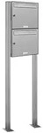 2er V2a Edelstahl Standbriefkasten Anlage Freistehend