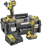 Dewalt - Pack Bohrmaschine + Schlagschrauber 18v + 2 Batterien 5ah + Ladeger&auml;t +