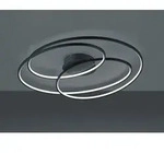 Gro&szlig;e Led Deckenlampe Gale Hell, Dimmbar &Uuml;ber Schalter, Schwarz, Breite 80cm