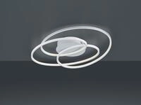 Trio Lighting - Gro&szlig;e Led Deckenlampe Gale Wei&szlig;, Dimmbar &Uuml;ber Schalter, Breite