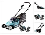 Makita Dlm 382 Rt2 Akku Rasenm&auml;her 36 V ( 2x 18 V ) 38 Cm 40 L + 2x Akku 5,0 Ah +