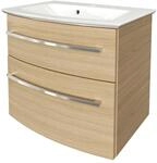 B.style Badm&ouml;bel Set 2 Teile / Gussmarmor Waschbecken / Waschbeckenunterschrank Mit