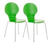 2x Stapelstuhl diego ergonomisch grün