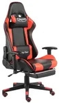 Gaming-stuhl Mit Fu&szlig;st&uuml;tze Drehbar Rot Pvc - Vidaxl