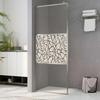 Duschwand für Begehbare Dusche,Duschtrennwand ESG-Glas Steindesign 90x195 cm...
