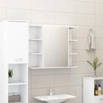 Bad-spiegelschrank Wei&szlig; 80x20,5x64 Cm Holzwerkstoff - Vidaxl