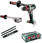 Metabo Akku-bohrschrauber Bs18ltxblqi+drehmomentvorsatz + Bleistifte + Meterstab
