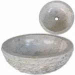 Waschbecken Marmor 40 Cm Creme - Vidaxl