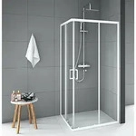 Duschkabine 90x90 Marwell Glasdusche Factory Eckdusche, Wei&szlig;, 90 X 90 X 200 Cm -