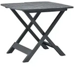 Gartentisch Klappbar Anthrazit 79x72x70 Cm Kunststoff - Vidaxl