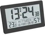 Tfa Dostmann - 60.2557.01 Funk Funkuhr 206 Mm X 30 Mm X 130 Mm Schwarz Gro&szlig;es