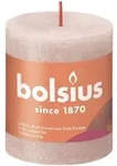 Bolsius - Rustik Stumpenkerze Nebeliges Rosa, H&ouml;he 8 Cm, &Oslash; 6,8 Cm Stumpen- Und
